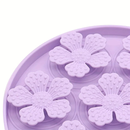 Suction-backed slow feeder mat for dogs and cats